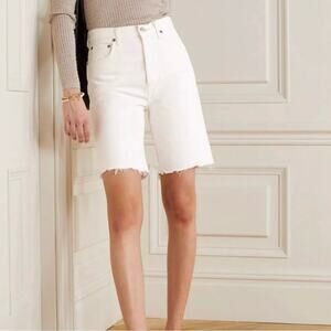 agolde - 90’s pinch waist short denim jean button-fly raw hem frayed revolve